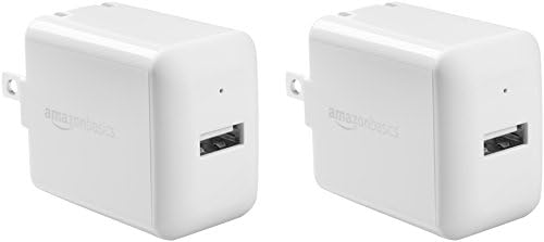 Power Up Anywhere: Amazon Basics 12 W USB-A Wall Charger for i Phone & Samsung – Dual Pack, 2.4 A Fast Charging, Compact Design with Safety Features for Home & Travel