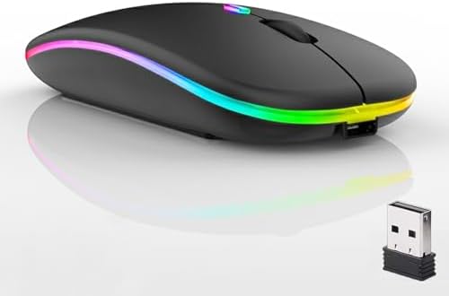 Seamless Productivity with 3 Pack Rosy Glow Red Wireless Bluetooth Mouse – Rechargeable, Silent, and Slim Dual Mode Mice for Laptop, Desktop, i Pad, and Mac – Perfect for On-the-Go Professionals and Students