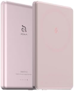 ADAM ELEMENTS Gravity C5 Magnetic Wireless Power Bank – Ultra-Fast Charging for i Phone 12-16 & Air Pods – Sleek Red Design, Effortless Magnetic Alignment, Lightweight & Portable Charging Solution for On-the-Go Users