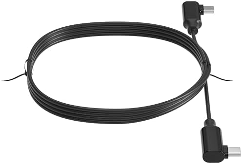 CTA Digital 10 ft Right Angle USB-C Cable – Durable Dual Connector Charging & Data Transfer Cable for Enhanced Compatibility & Speed – Perfect for Smartphones, Tablets, Laptops – Black