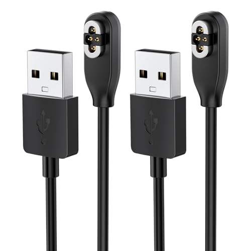 FYOUNG 4 Pin Charging Cable Compatible with SHOKZ OpenSwim Pro, USB 4-Pin Magnetic Charger Cord for Shokz Bone Conduction Headphones(2Pack, 3.3ft) – Enhanced Compatibility and Speed