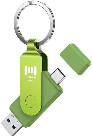 MOSDART 256 GB USB 3.1 Dual Flash Drive – Lightning-Fast Data Transfer for i Phone 15/16, Android, i Pad & Mac Book – Versatile USB-C & A Compatibility – Portable Keychain Design with LED Status Indicator