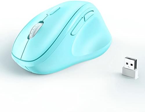 Revolutionize Your Workspace with the Green Ergonomic Wireless Mouse – Superior Vertical Design for Ultimate Comfort, Silent Clicks for Distraction-Free Focus, Long-Lasting Battery Life Powered by 1 AA Battery, Precision Control Up to 1600 DPI with USB Receiver Compatibility for PCs, Laptops, and Desktops