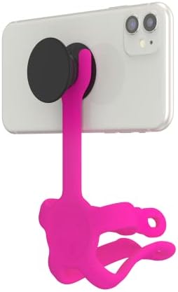 Universal Hot Pink Flexible Phone Mount & Stand – Versatile Tripod for All Devices – Ultimate Content Creation Companion with Bendable Silicone Arms – Perfect for Video Calls, Cooking, Gym Workouts & Adventures – Effortlessly Secure Your Phone or Tablet at Any Angle – Compatible with Pop Sockets Grips & Slides – Compact Design for Easy Transport and Storage