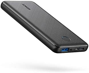 Anker Power Core 10 K Portable Charger – Ultra-Compact 10,000 m Ah Power Bank with Fast USB-C Charging and Power IQ Technology for i Phone, i Pad, and More – Lightweight Travel Essential for On-the-Go Power Solutions