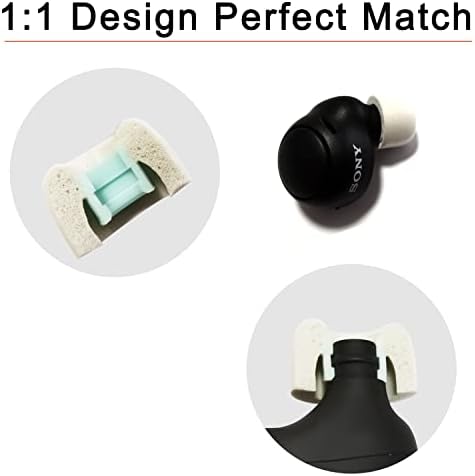 Upgrade Your Listening Experience with Memory Foam Ear Tips for Sony WF-1000 XM4, XM5 & Link Buds S – Superior Comfort & Sound Isolation – 3 Pairs Medium Black – Essential Replacement Accessories for Enhanced Audio Performance and Secure Fit