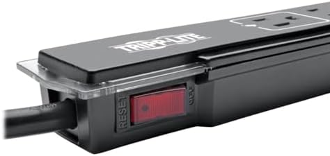 Tripp Lite 6-Outlet Surge Protector Power Strip with 6 ft Cord – Ultimate Protection for Electronics, Right-Angle Plug Design, Tel/Fax/Modem Safety, $75 K Insurance Coverage, EMI/RFI Filtering for Enhanced Performance and Reliability