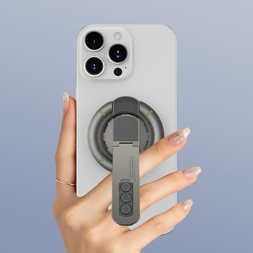 Versatile Magnetic Phone Grip and Adjustable Kickstand for i Phone 16/15/14/13/12 Series – Removable, Double-Sided Holder for Secure Handling and Hands-Free Viewing Solutions
