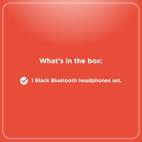 Experience Unmatched Sound Quality with Radio Shack Bluetooth 5.0 Over-Ear Headphones – 7-Hour Playback, Ergonomic Cushioned Comfort, and Durable 300 m Ah Battery in Stylish Black/Red for Ultimate Wireless Freedom and Uninterrupted Listening