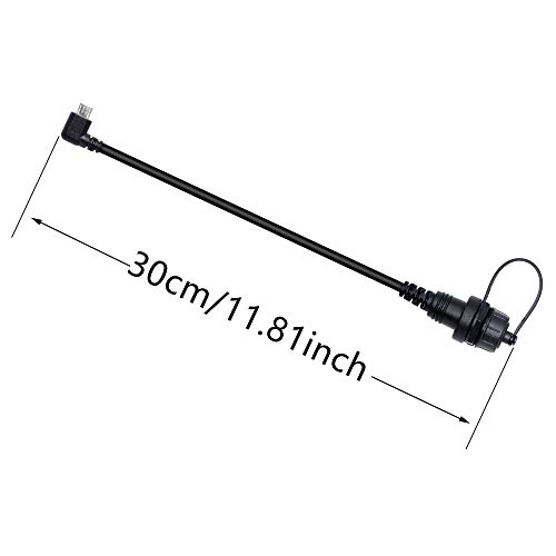 30 cm Right Angle Micro USB Dashboard Extension Cable – High-Speed Data Transfer & Waterproof for Cars, Boats, Motorcycles, and Trucks – Seamless Connectivity with Space-Saving Design & Durable Construction