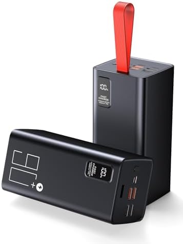 Ultimate 90000 m Ah High-Capacity Power Bank – Fast Charging 30 W PD & QC 3.0 Portable Charger with 5 Outputs & 2 Inputs – LED Display for Real-Time Monitoring – Optimal Compatibility with Phones, Tablets, Headsets & Smartwatches – Essential for Travel, Camping & Daily Use