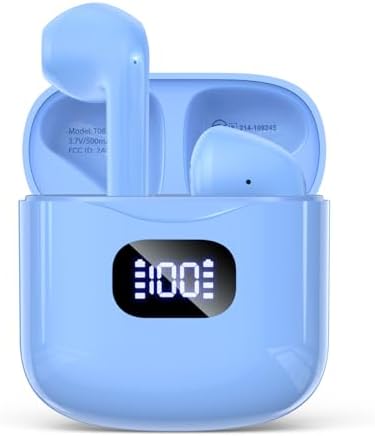 Next-Gen Bluetooth 5.3 Waterproof Earbuds – 40-Hour Ultra-Long Playback Wireless Headphones with Touch Control for Active Lifestyles – Sleek Indigo In-Ear Design, Ideal for Sports, Daily Commutes, and Casual Listening, Unmatched Comfort & Crystal-Clear Sound for Phones, Tablets, and Laptops