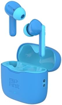My First Carebuds Cotton Candy Kids Earbuds – Safe True Wireless Bluetooth Ear Pods with 85 d B Volume Limiting, Built-in Microphone, USB-C Charging Case, 6 Comfortable Ear Tips, 6 Hours Playtime, Effortless Device Pairing for Children and Adults – Fun and Functional Audio Solution