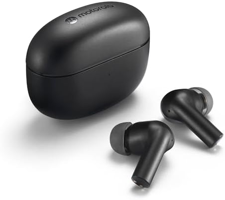 Motorola Sound Moto Buds 500 ANC – Exceptional True Wireless Earbuds with IPX4 Sweat Resistance, Advanced Touch Controls, and Dual Microphone Noise Cancellation – Superior Sound Quality for Active Lifestyles – Sleek Black Design with Extended Battery Case – Perfect for Commuting, Fitness Enthusiasts, and Home Audio Enjoyment