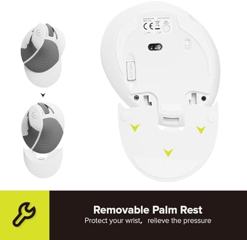 Elevate Your Comfort: De LUX Wired Vertical Ergonomic Mouse for Medium Hands – 6 Programmable Buttons, 4200 DPI Precision, and Removable Palm Rest to Alleviate Wrist Pain and Carpal Tunnel Symptoms – Ideal for Enhanced Productivity and Seamless Compatibility Across Operating Systems