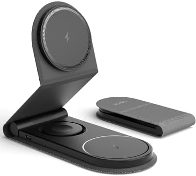Mag Safe 15 W Fast Charging Stand for i Phone 12-16 & Air Pods – Sleek Magnetic Wireless Charger with Enhanced Safety Features and Quick Power Delivery for Modern Lifestyles – Perfect for Home or Office Use