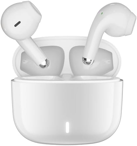 Premium Bluetooth 5.3 Wireless Earbuds for i Phone 16 & Galaxy S25 – Unmatched Noise-Canceling In-Ear Headphones with Deep Bass – Built-In Microphone for Seamless Calls – Sweatproof, Lightweight Design for Ultimate Comfort – Quick Charge Technology for Endless Audio Enjoyment