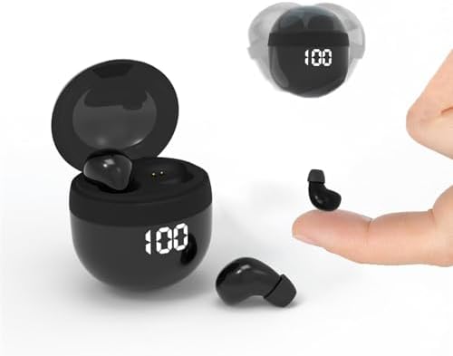 Ultra-Discreet Mini Invisible Bluetooth Earbuds for Professionals | Tiny Wireless Headphones with Seamless Connectivity and Superior Sound Quality | Ideal for Work, Meetings, and On-the-Go Listening | Lightweight, Comfortable Design for All-Day Use | Hidden Earbuds for Clear Calls and Music Without Drawing Attention