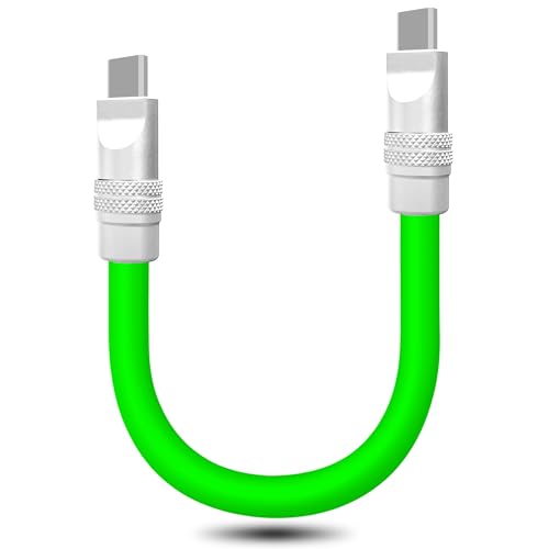 Ultra-Compact 240 W USB C Charging Cable – Sleek 4-Inch Power Bank Connector for i Phone 15/16 & Samsung Galaxy – Durable Tangle-Free Design for Effortless Portability – Essential Travel Accessory for Fast On-the-Go Charging Needs