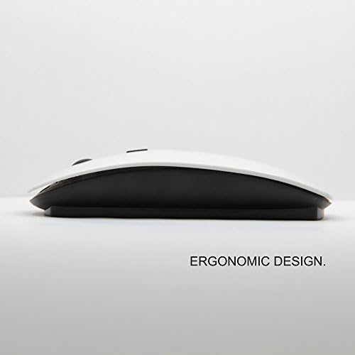 Moon Teal Night Wolf Silhouette Wireless Mouse – Ergonomic 2.4 G Optical Design for Ultimate Comfort and Precision in Work and Play – Perfect for Windows and Mac Users