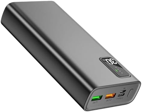 High-Capacity 50,000 m Ah Portable Power Bank – Fast Charging with QC 3.0 & PD 20 W, Dual USB-C/USB-A Outputs, LED Battery Indicator – Ultimate Multi-Device Charger for Smartphones, Tablets, Smartwatches, and Cameras – Travel Ready Power Solution