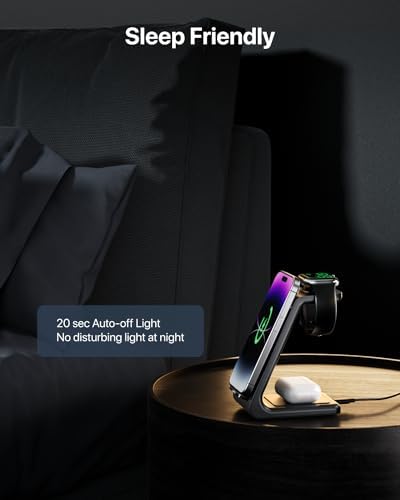 Intoval Premium 3-in-1 Wireless Charging Hub for Apple Devices – Fast & Efficient Dock for i Phone 16/15/14/13/12/11, Apple Watch Series 10/9/8, & Air Pods Pro – Sleek Space-Saving Design Perfect for Home or Office – Effortless Multi-Device Management with Advanced Compatibility