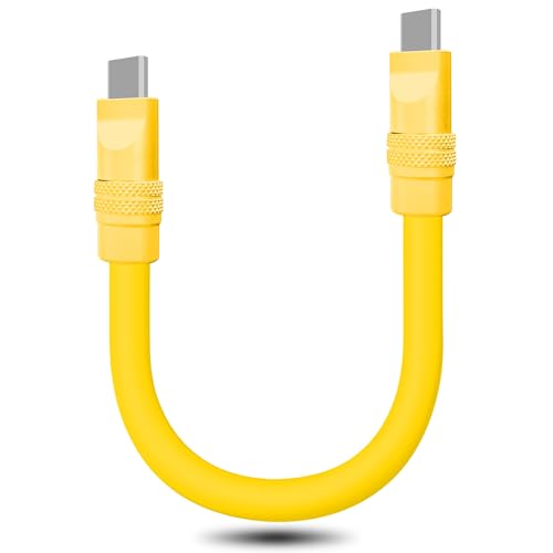 Ultra-Compact 240 W USB C Charging Cable – Sleek 4-Inch Power Bank Connector for i Phone 15/16 & Samsung Galaxy – Durable Tangle-Free Design for Effortless Portability – Essential Travel Accessory for Fast On-the-Go Charging Needs