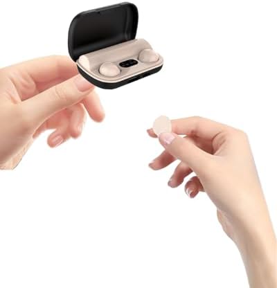 Invisible Bluetooth Earbuds – Ultra-Compact Wireless Earphones with Exceptional Sound Quality, Noise Isolation & Ergonomic Comfort – Stylish Mini Design in White for Seamless Music Enjoyment and Hands-Free Calling Anytime, Anywhere