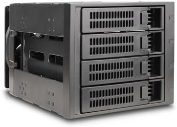 Elevate Your Storage Solutions with the Rosewill Hot-Swap SATA/SAS Hard Disk Drive Cage – Convert 3 x 5.25-Inch Bays to 4 x 3.5-Inch for Enhanced Performance and Seamless Access – Ideal for Efficient Data Management in Black Finish