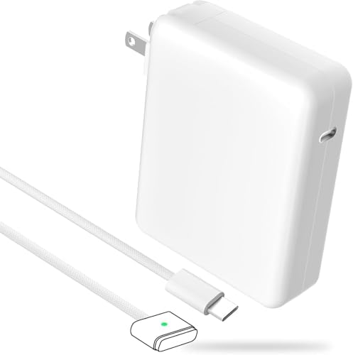 Ultra-Fast 96 W Mac Book Pro Charger with 6.6 ft Magnetic USB-C Cable – Compatible with 2021-2025 Mac Book Pro 14″/16″ & Mac Book Air 13″/15″ Models – Magnetic Connection for Secure Charging & Armor-Weave Durability – Lightning Speed Power Boost for M1/M2/M3/M4 Chipsets – 365-Day Warranty for Peace of Mind