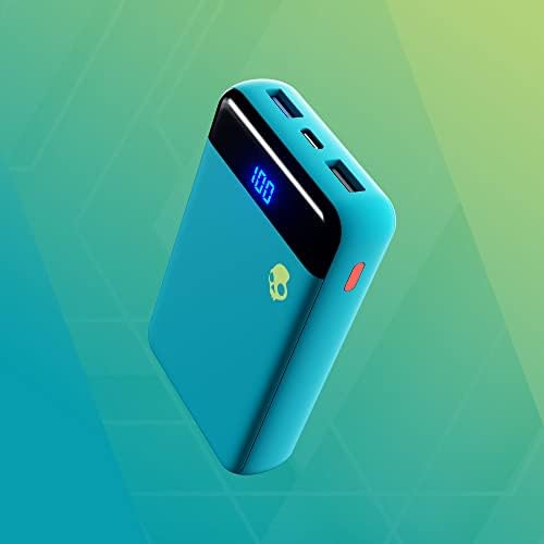 Skullcandy Fat Stash 2 Portable Charger – 10,000 m Ah Power Bank with 20 W USB-C Fast Charging & Dual 18 W USB-A Ports – Essential Travel Companion with Bonus USB A to Micro USB/Type C Cable for Enhanced Device Compatibility and Speed