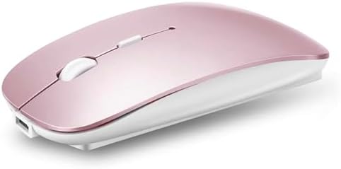 Sleek Bluetooth Wireless Mouse for Mac, Windows & i Pad – Ergonomic Design, High-Precision Navigation, Rechargeable & Dual-Mode Compatibility (Gray & Black) – Elevate Your Productivity with Clutter-Free Connectivity