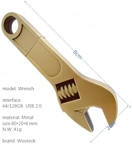 Sleek 128 GB Metal Wrench USB Flash Drive – High-Speed, Stylish Pendrive for All Devices, Ultimate Data Storage Solution