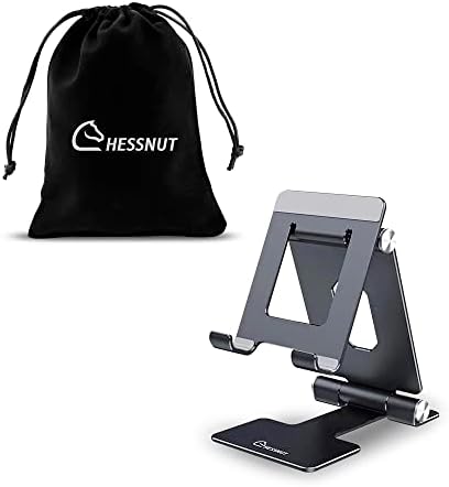 Dual Folding Cell Phone Stand, Fully Adjustable Foldable Desktop Phone Holder Cradle Dock Compatible with Phone 13 12 11 Pro Xs Xs Max Xr X 8, Nintendo Switch, Tablets (7-10″), All Phones – Enhanced Compatibility and Speed