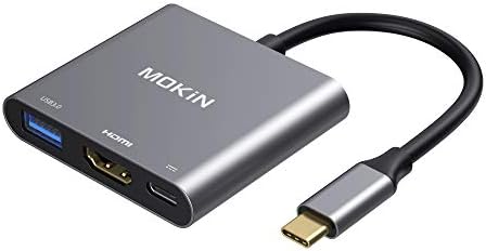 Unlock High-Definition Connectivity with MOKi N USB C to HDMI Multiport Adapter – 4 K HDMI Output, USB 3.0 Data Transfer & USB-C Charging for Mac Book Pro/Air and Galaxy S8/S9 – Perfect for Presentations and Streaming!