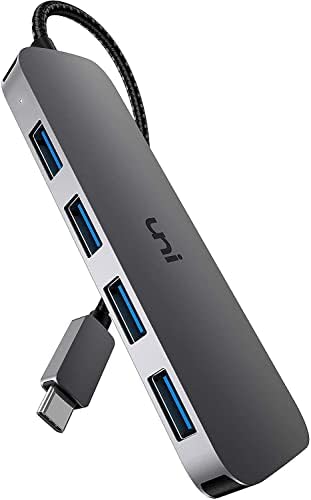 Maximize Your Device Potential with the uni Aluminum USB-C Multiport Adapter – 4 High-Speed Ports for Laptops, Mac Book Pro/Air, i Pad Pro & More, Sleek Design for Effortless Port Expansion and Enhanced Productivity