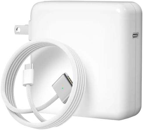Ultra-Lightweight 70 W Magnetic Charger for Mac Book Air & Pro (2021-2025) – Fast, Safe Power Adapter with Advanced Mag3 Cable – Compact & Portable Design for On-the-Go Charging – 6.6 FT Cable for Optimal Flexibility – Unmatched Compatibility for 13″ & 15″ Models – Reliable 24/7 Customer Support & Exceptional Value