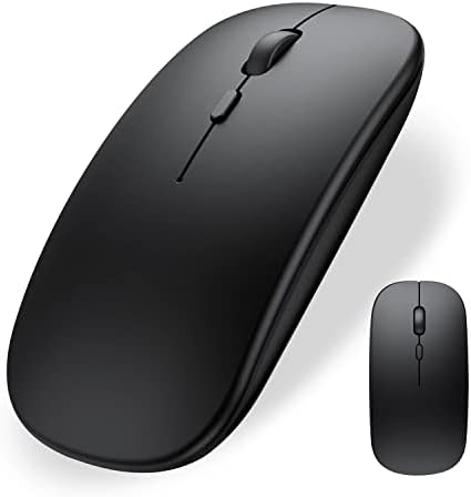 Ultimate Wireless Bluetooth Mouse for i Pad, Mac Book Pro, Air, and PCs – Rechargeable Silent Design for Productivity on the Go – Portable Slim Dual Mode Mouse with LED Indicators and Universal Compatibility