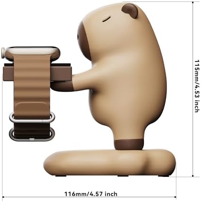 Capybara-Inspired Apple Watch Charging Stand – Whimsical Dock for Ultra2, SE2 & All Series – Fast Charging Solution with Adorable Aesthetic for Home & Office – Sturdy, Compact Design for Effortless Use & Charming Décor