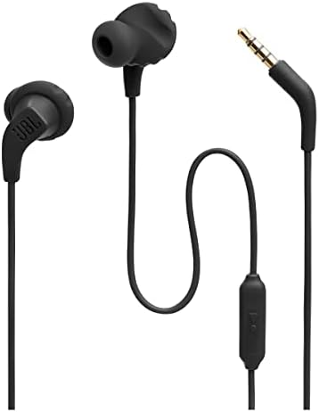 JBL Endurance Run 2 Wired Sports Earbuds – Waterproof In-Ear Headphones with Pure Bass Sound, Ergonomic Comfort for Active Lifestyles, Hands-Free Calling, and Enhanced Device Compatibility (Black) – Your Ultimate Workout Companion for Unmatched Audio Performance
