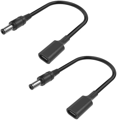 JLY (3 Set 3.28Ft) 5.5mm x 2.5mm to USB C Adapter Cable, DC 5.5mm x 2.5mm Male to USB C Cable, High-Speed Charging, Durable Build, Compatible with CCTV Cameras, Supports 65W Power Delivery – Enhanced Compatibility and Speed