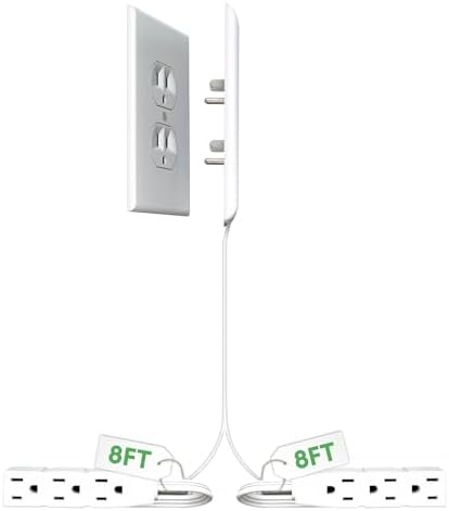 Revolutionize Your Space with the Sleek Socket Ultra-Thin Outlet Concealer & Cord Management Kit – Stylish Flat Extension Cord Power Strip for Clutter-Free Homes, Perfect for Enhancing Aesthetics and Functionality in Any Room