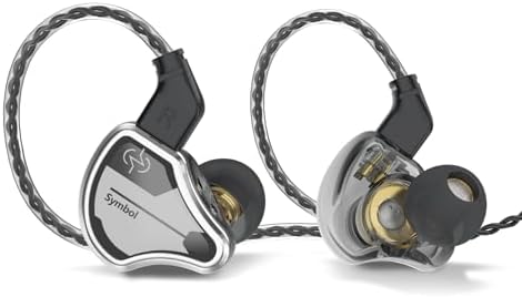 KZ ZSN PRO X Dual Driver Earbuds – Hi-Fi Stereo Headphones with Balanced Armature & Dynamic Driver, Ergonomic Comfort for Optimal Listening, Detachable Cable & Built-In Microphone, Perfect for Audiophiles & Everyday Use – Golden Finish