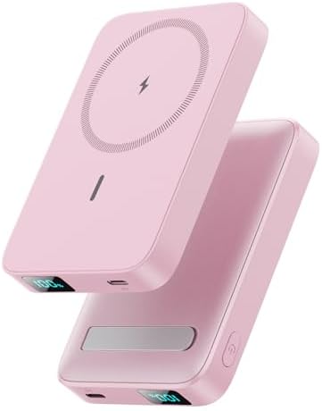 Advanced Magnetic Wireless Power Bank – 10800 m Ah Portable Charger with Foldable Stand, LED Battery Indicator, and 25 W Fast Charging for i Phone 16/15/14/13/12 Pro/Pro Max/Plus – Ultimate Compatibility and Convenience