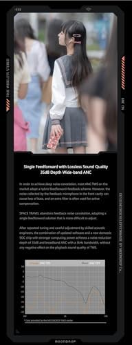 Moondrop Space Travel TWS Earphones – Ultimate Bluetooth 5.3 Noise Cancelling IEMs for Exceptional Sound Quality and Comfort, Perfect for Music, Gaming, and Calls on the Go