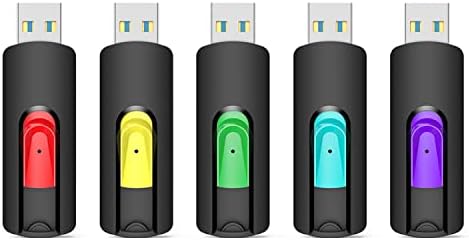 Aiibe 128 GB USB 3.0 Flash Drive Trio – High-Speed Portable Memory Stick (3 Pack in Black, Blue, Red) for Effortless Data Transfers and Reliable Storage Solutions