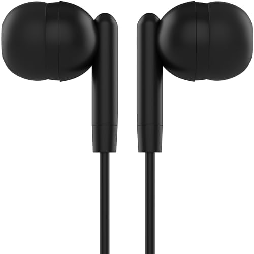 Maeline 20 Pack Bulk Earbuds – High-Quality Noise-Isolating In-Ear Headphones for Classroom and Travel – Comfortable 3.5 mm Wired Earphones for Kids and Adults – Durable Audio Solution for Phones, Computers, and Laptops – Sleek Black Design for Enhanced Listening Experience