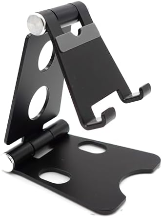Versatile Adjustable Aluminum Cell Phone and Tablet Desk Mount Holder – Ergonomic Foldable Stand for Enhanced Productivity and Comfort – Compatible with All Mobile Devices for Optimal Viewing and Secure Stability