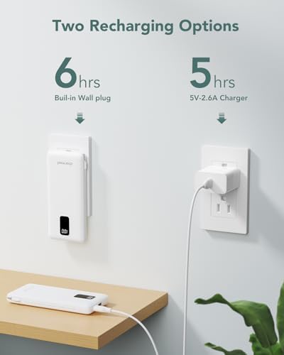 Ultimate Charmast 10,000 m Ah Portable Power Bank with Integrated Cables & Wall Plug – Fast Charging Essential for i Phone 16/15/14/13, Samsung, i Pad, and More – Unmatched Convenience for Travelers and On-the-Go Professionals