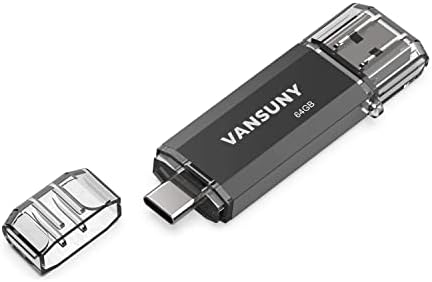 Vansuny 256 GB Dual Type C USB Flash Drive – Versatile OTG Memory Stick for Android, PC & Tablet – High-Speed USB 3.0 Data Transfer with Keychain Attachment – Ideal Solution for Photos, Videos & Document Storage